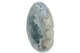 Crystal Filled Celestine (Celestite) Egg Geode - Madagascar #246057-2